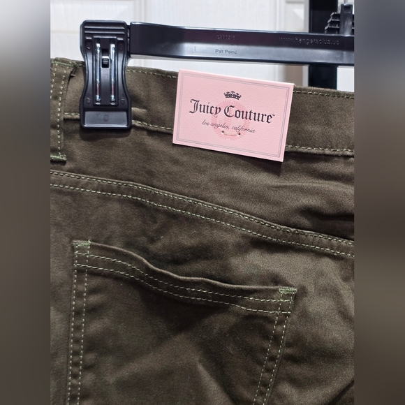 Juicy Couture Urban Olive Stretch Sateen Pants Size 8 - Picture 6 of 11
